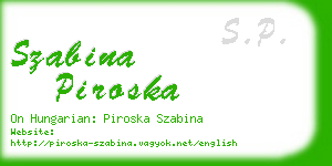 szabina piroska business card